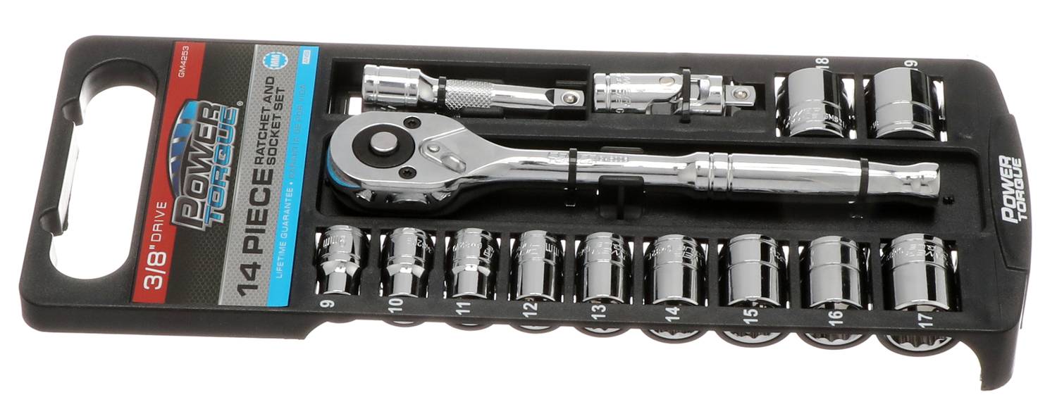 Power Torque 14 Piece 3/8 Inch Drive Standard 12 Point Metric