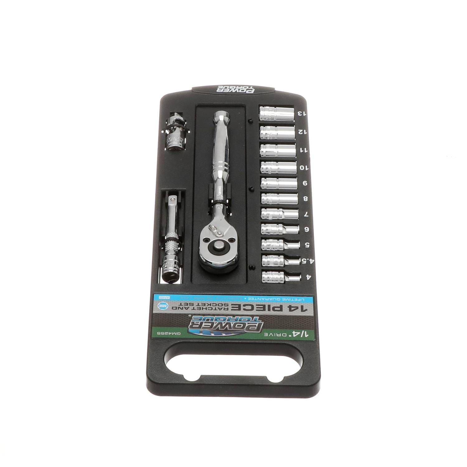 Power Torque 14 Piece 1/4 Inch Drive Standard 6 Point Metric