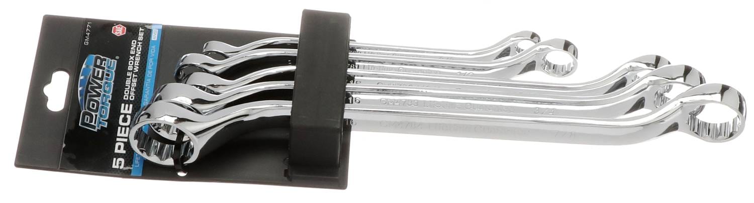 Power Torque 5 Piece SAE Offset Double Box End Wrenches GM4771 | O