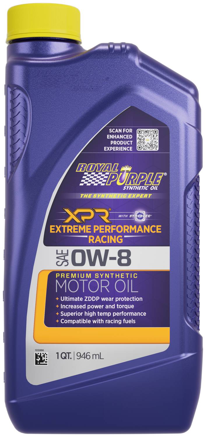 Royal Purple Full Synthetic Motor Oil 0W-8 1 Quart XPR08 | O