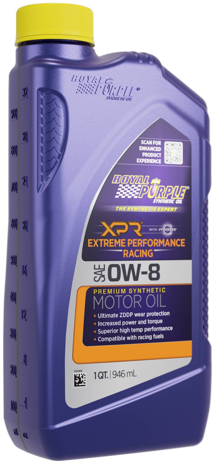 Royal Purple Full Synthetic Motor Oil 0W-8 1 Quart XPR08 | O
