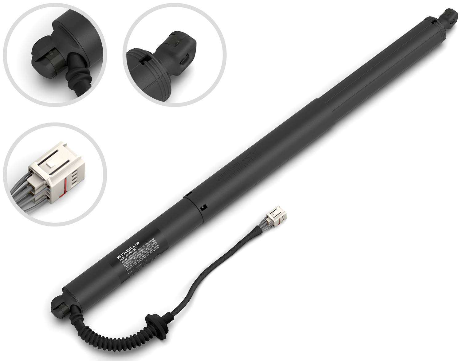 Stabilus Extended Length: 21-7/16 Inch Compressed Length: 15-3/4