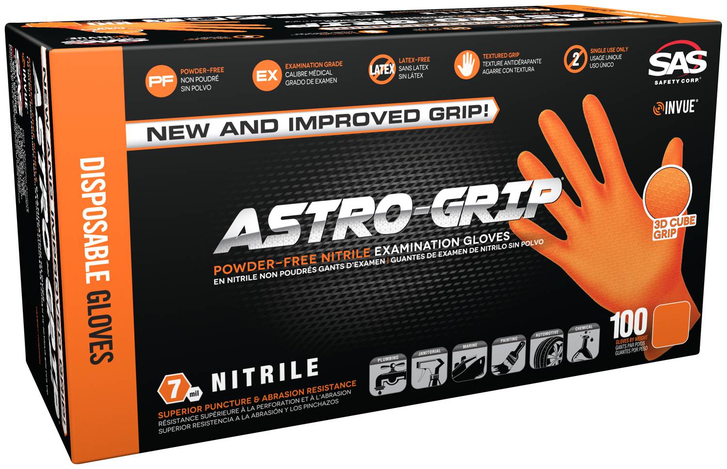 SAS XX-Large Orange Nitrile Gloves 66475 | O'Reilly Auto Parts
