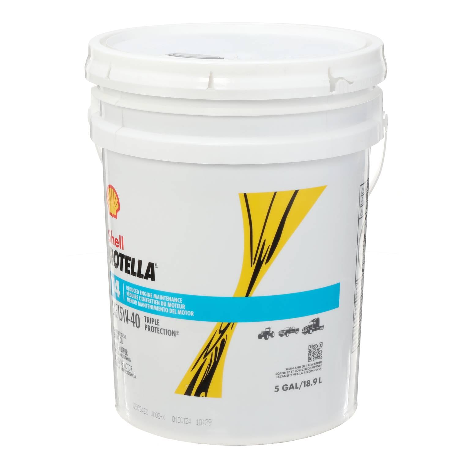 Shell Rotella Conventional Motor Oil 15W-40 5 Gallon T15405 | O