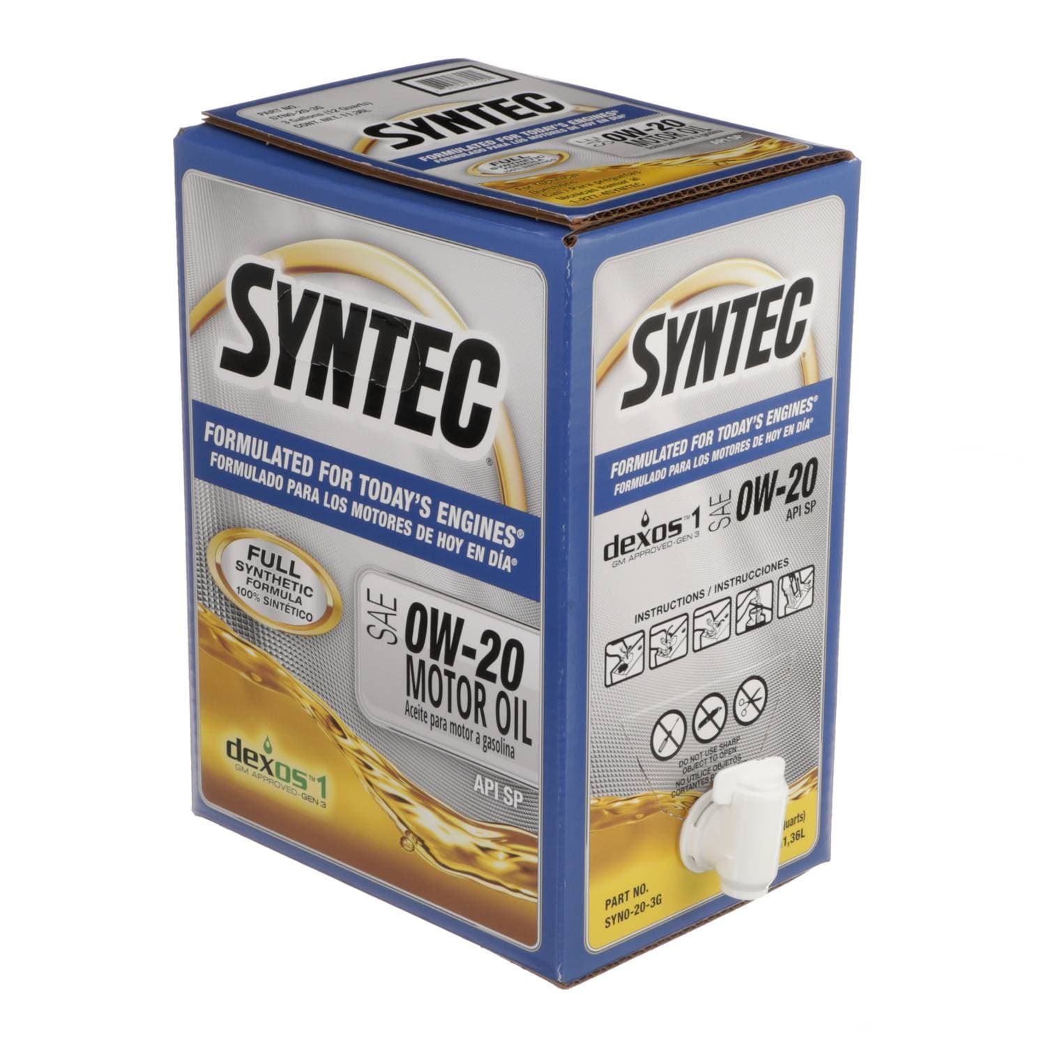 Syntec Full Synthetic Motor Oil 0W-20 3 Gallon SYN0203G | O'Reilly