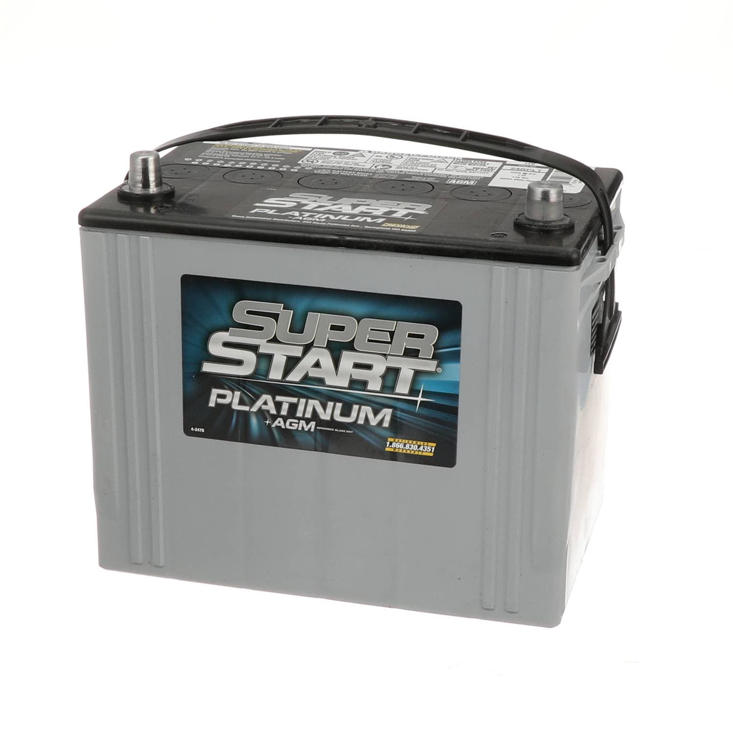 Super Start Platinum AGM Top Post Battery Group Size 24F, 24R 710