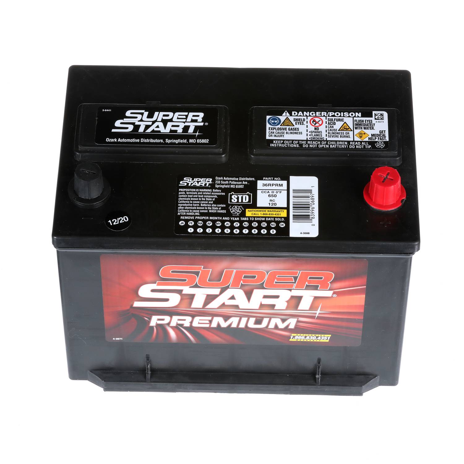 Super Start Premium Standard Flooded Top Post Battery Group Size