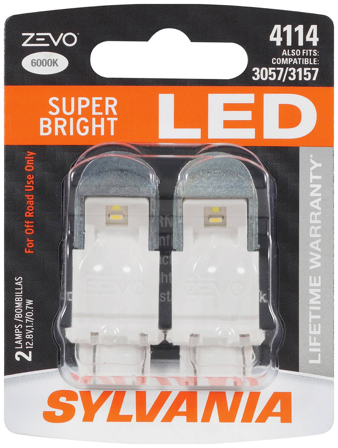 アンダースポットLEDホワイト 4個入り×3セット 新品未使用 激レア 極希少！ SYLVANIA 4114 High Performance Amber ZEVO LED Mini Bulb (Pack of 2