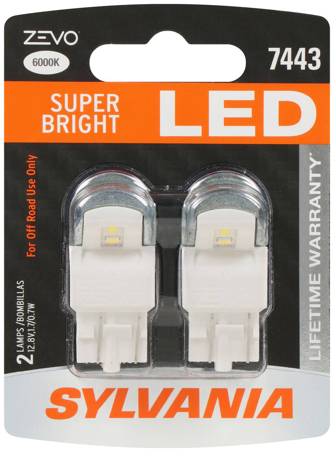 2way簡易アラーム ハリウッドサイレン２仕様 + LEDスキャナー7連白 SYLVANIA 7443 High Performance White ZEVO LED Mini Bulb (Pack of 2
