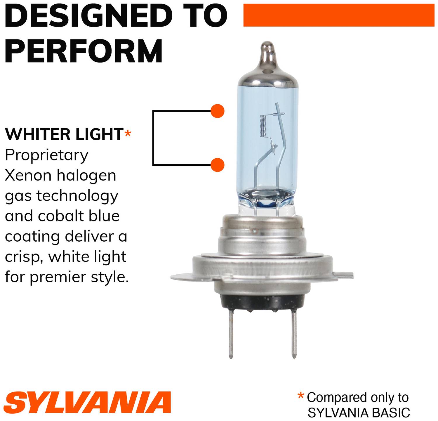 SYLVANIA H7 SilverStar zXe Gold Halogen Headlight Bulb (Pack of 2