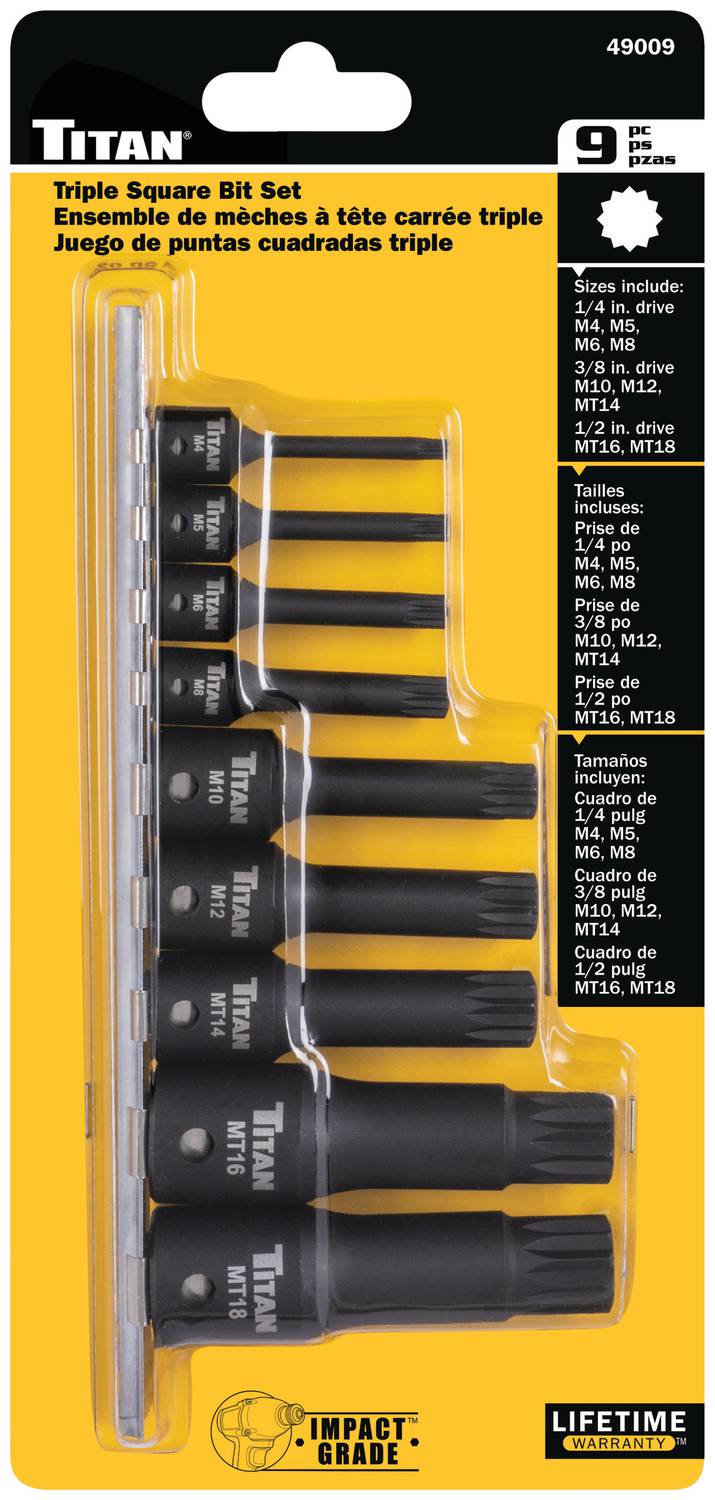 Titan 1/4, 3/8, 1/2 Inch XZN Bit Socket 1/4, 3/8, 1/2 Inch Drive