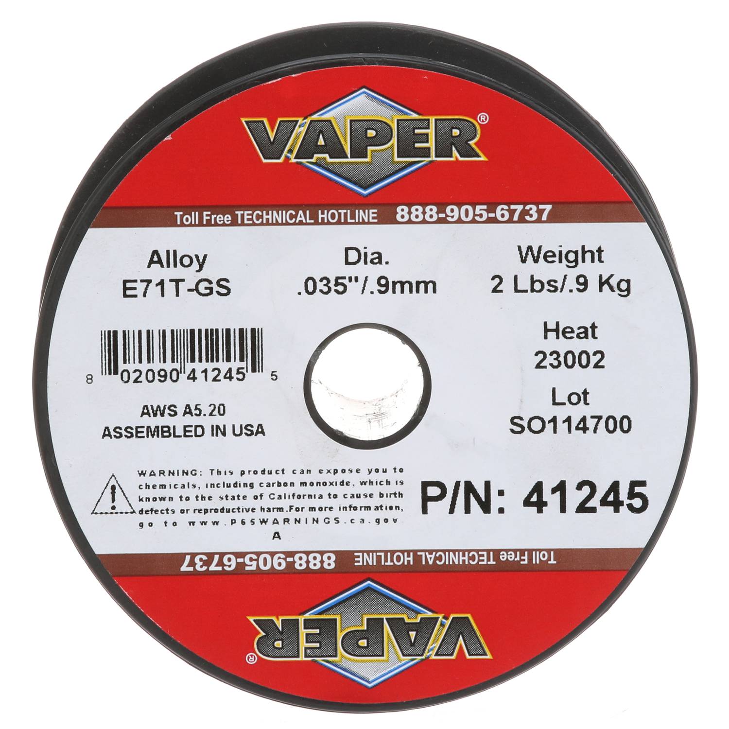 Vaper 0.035 Inch Flux Core Flux Core Wire 41245 | O'Reilly Auto Parts