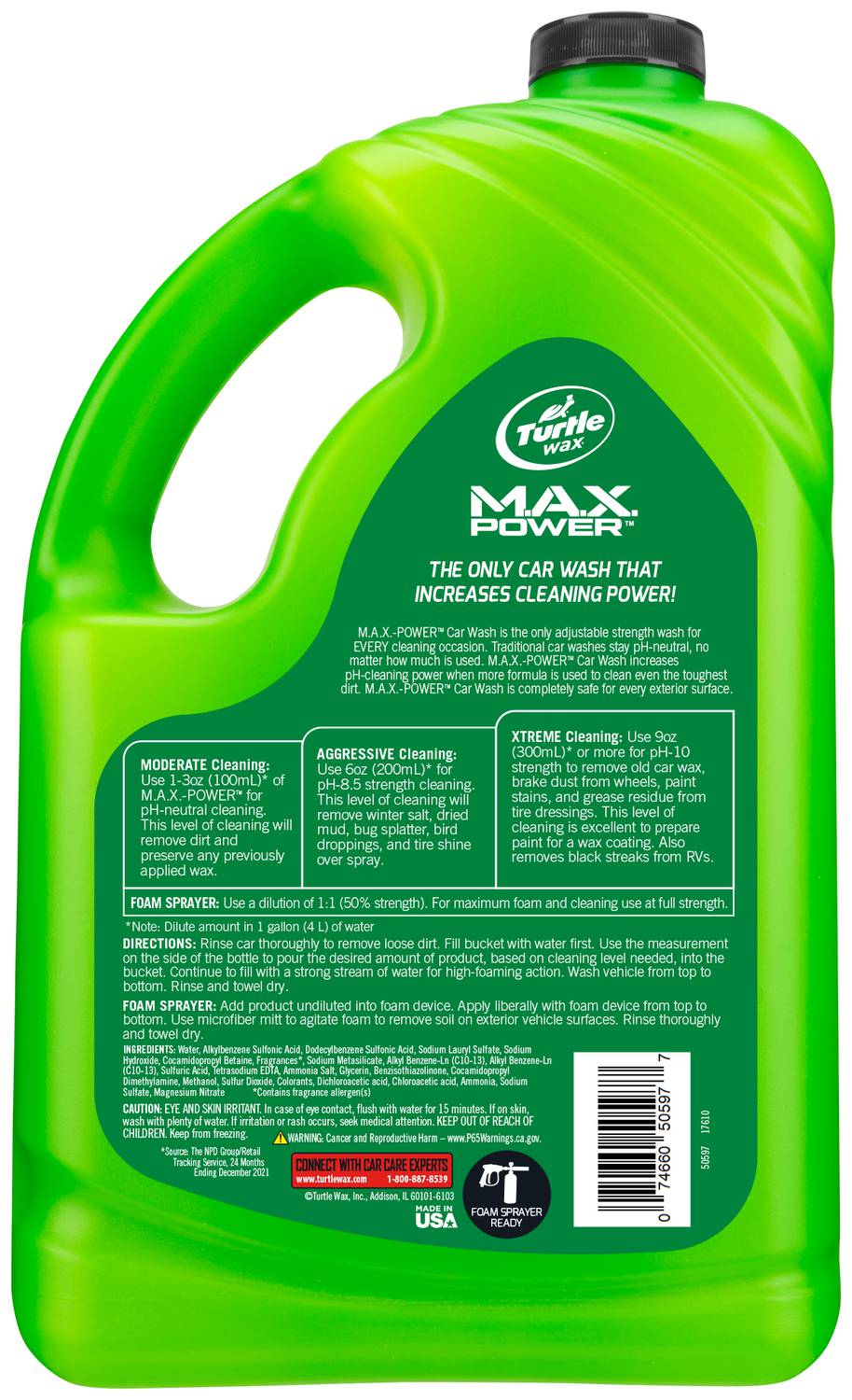 Turtle Wax M.A.X. Power 100 Ounce Car Wash 50597 | O'Reilly Auto Parts