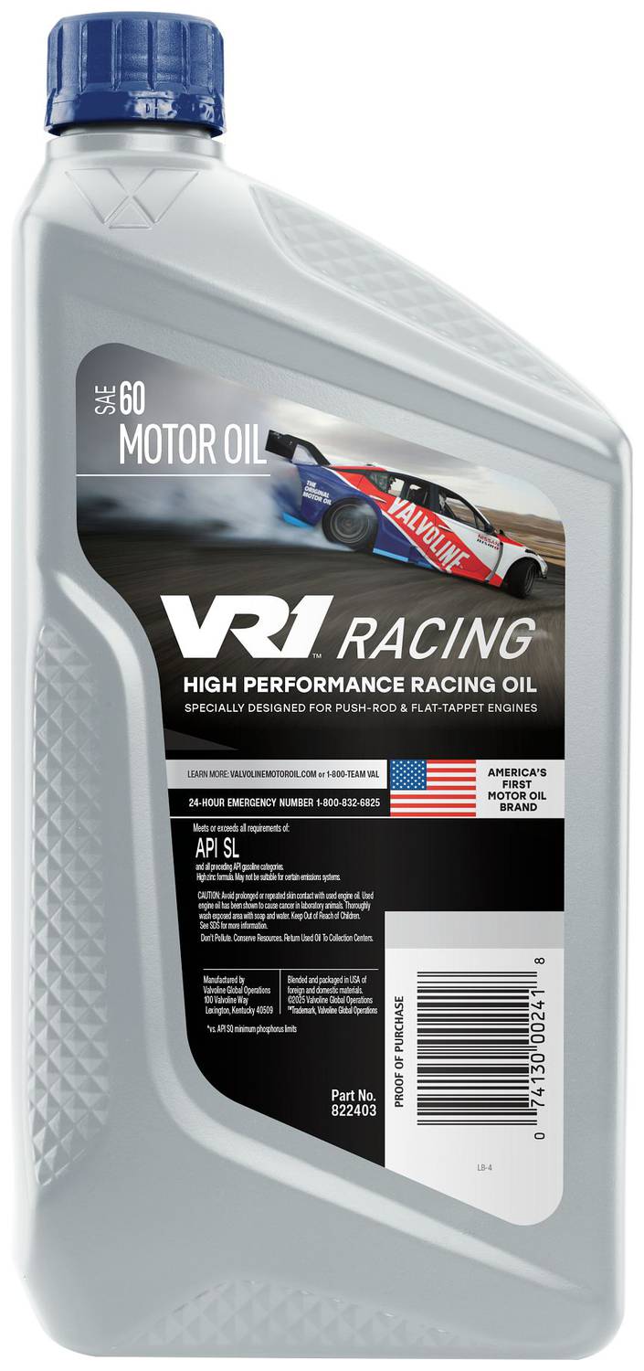 Valvoline Conventional Motor Oil 60W 1 Quart RACE60 | O'Reilly