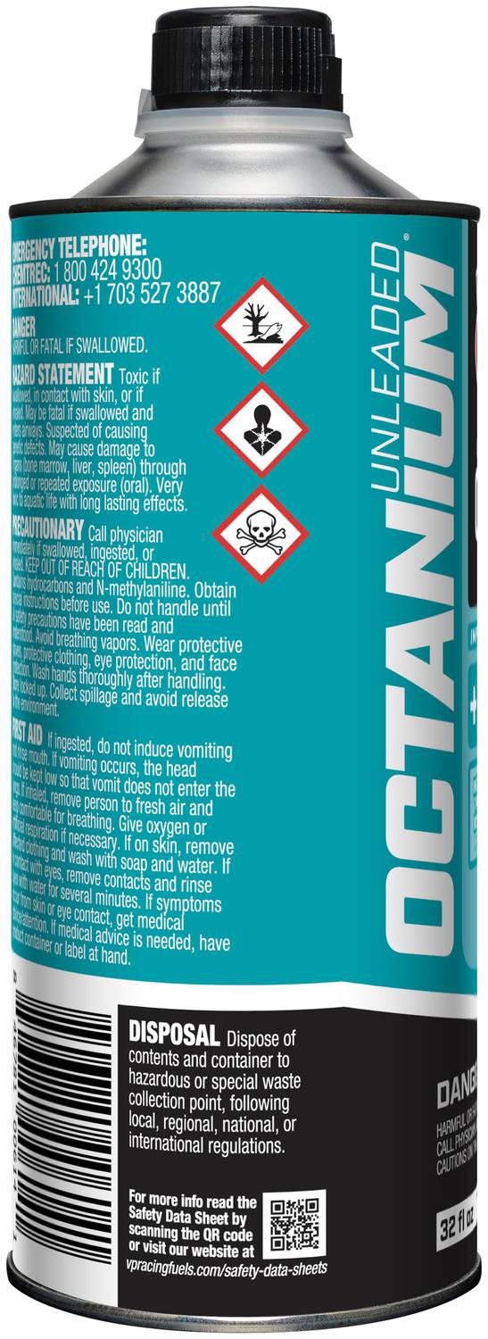 VP Racing 32 Ounce Octanium Unleaded Octane Booster 29505 | O