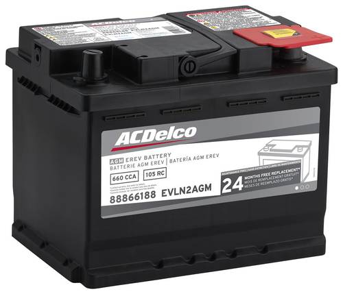 ACDelco AGM Top Post Battery Group Size 47 660 CCA 105 Minute RC
