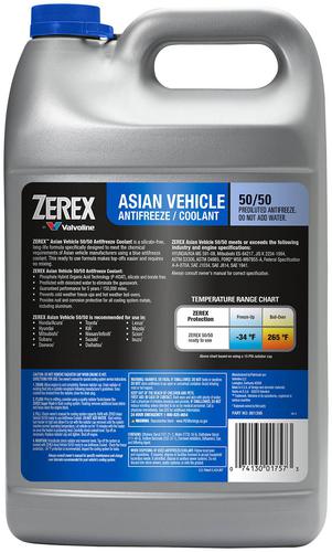 Zerex 1 Gallon Blue Pre-Mixed Antifreeze/Coolant 861398 | O'Reilly Auto Parts Zerex 1 Gallon Blue Pre-Mixed Antifreeze/Coolant 861398 | O'Reilly Auto Parts