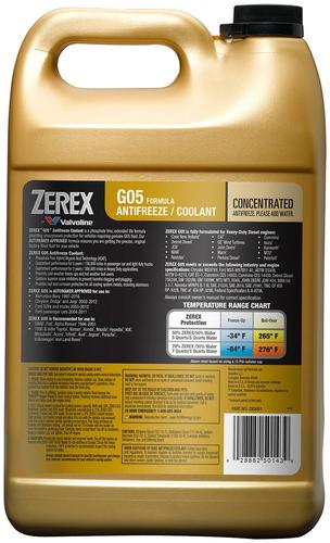 Zerex 1 Gallon Yellow Concentrate Antifreeze/Coolant G05 | O