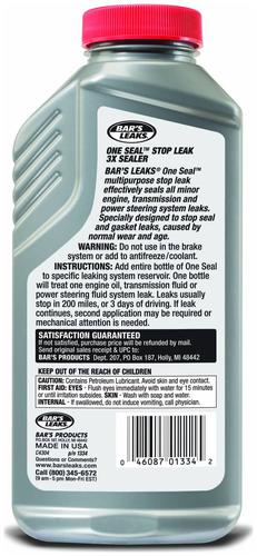 Bar's Leaks Oil Seal Engine Oil Burning & Leak Repair Additive 16.9 oz