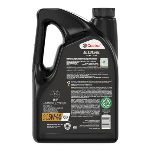 Castrol Edge Full Synthetic Motor Oil 5W-40 5 Quart SYN5405QT | O