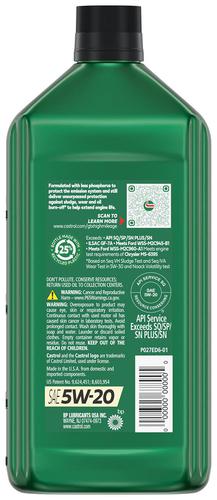 Castrol GTX High Mileage Synthetic Blend Motor Oil 5W-20 1 Quart