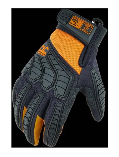 Custom Leathercraft X-Large Black, Orange High Dexterity Work