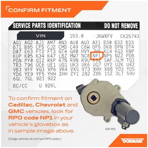 Dorman OE Solutions Transfer Case Shift Motor 600902 | O'Reilly