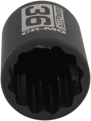OEMTOOLS 1-7/16 Inch 36mm Axle Nut Socket 1/2 Inch Drive 12 Point