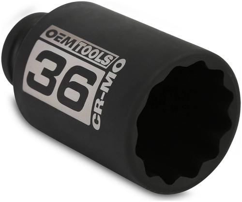 OEMTOOLS 1-7/16 Inch 36mm Axle Nut Socket 1/2 Inch Drive 12 Point