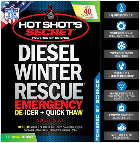 Hot Shot's Secret 1 Quart Winter Rescue Diesel Additive DWR32Z | O
