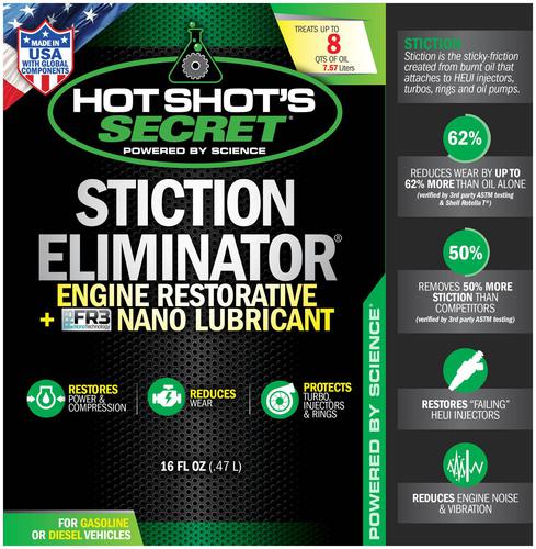 Hot Shot's Secret 16 Ounce Stiction Eliminator Diesel Additive