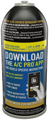 A/C Pro R134a Ultra Synthetic Refrigerant Refill California