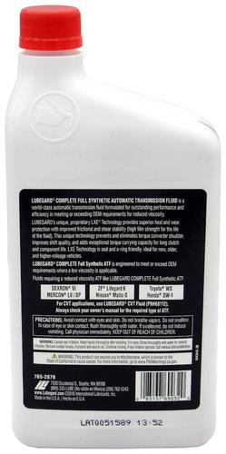 Lubegard Full Synthetic Transmission Fluid Dexron VI 1 Quart 69032