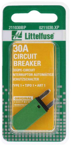 Littelfuse Blister Pack 30 Amp Circuit Breaker 211030BP | O'Reilly