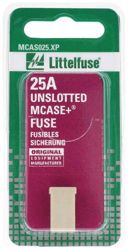 Littelfuse 0695025.PXPS MCASE+ Slotted Cartridge Fuse – 25A, 32V, Time Delay, Pack Of 5