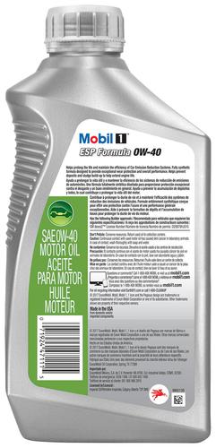 Mobil 1 ESP Synthetic Motor Oil 0W-40 1 Quart 1040ESP | O'Reilly