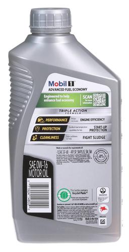 Mobil 1 Advanced Fuel Economy Full Synthetic Motor Oil 0W-16 1