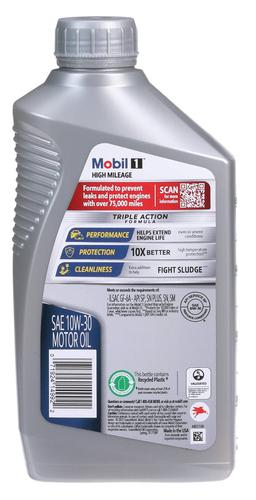 Mobil 1 High Mileage Full Synthetic Motor Oil 10W-30 1 Quart