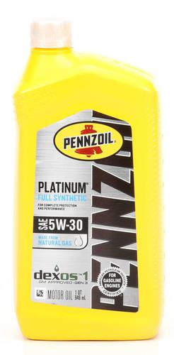 Pennzoil Platinum Full Synthetic Motor Oil 5W-30 1 Quart PLAT530