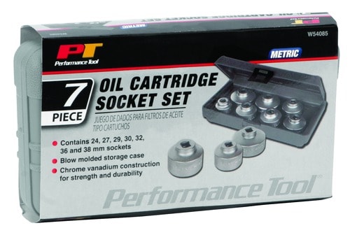 Performance Tool 15/16 To 1-1/2 Inch Oil Filter Socket Set 3/8