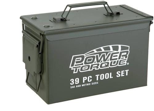 Power Torque Ammo Style Can 39 Piece 3/8 Inch Drive 6, 12 Point