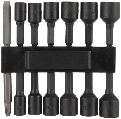 14-Piece Power Nut Driver Drill Bit Set – 1/4-Inch Hex Drive, Metric & SAE Sockets, With Storage Case For Power Tools