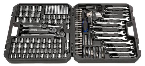 Power Torque 200 Piece 1/4, 3/8, 1/2 Inch Drive 6 Point SAE