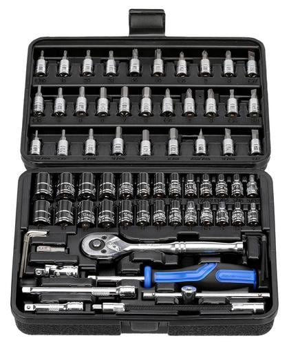 Power Torque 73 Piece 1/4 Inch Drive 6 Point SAE, Metric Tool Set