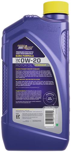 Royal Purple Full Synthetic Motor Oil 0W-20 DexosD 1 Quart 11914