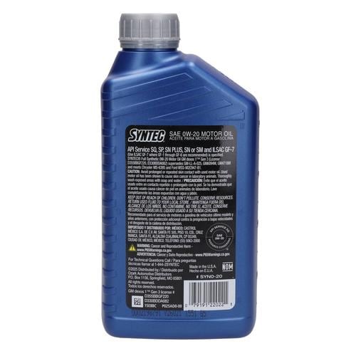 SYNTEC Full Synthetic Motor Oil 0W-20 1 Quart SYN020 | O'Reilly