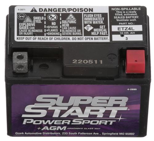 Super Start Power Sport AGM Top Post Battery Group Size BT4L 50
