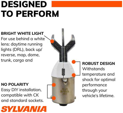 SYLVANIA ZEVO White 1156 LED Bulb 1156LEDBP2 | O'Reilly Auto Parts