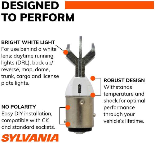 SYLVANIA 1157 High Performance White ZEVO LED Mini Bulb (Pack of 2