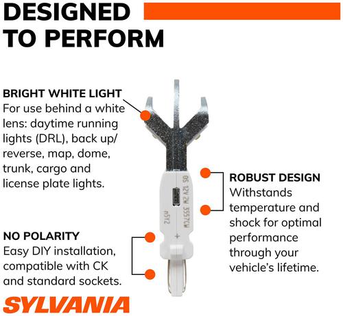 SYLVANIA 3057 High Performance White ZEVO LED Mini Bulb (Pack of 2